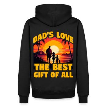 L’amour de papa est le meilleur cadeau de tous - Sweat à capuche Premium bio Homme - noir - Dos - Nico (187cm)