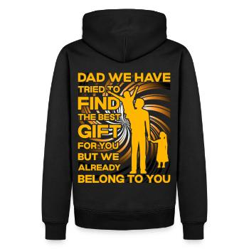 Papa Vater Lustige Kinder Zitat Sarkastisch - Männer Premium Bio Hoodie - Schwarz - Hinten - Nico (187cm)
