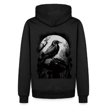 Raven Raven Crow Halloween Crows - Men’s Premium Organic Hoodie - black - Back - Nico (187cm)