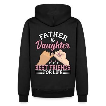 Père et fille meilleurs amis pour la vie - Sweat à capuche Premium bio Homme - noir - Dos - Nico (187cm)