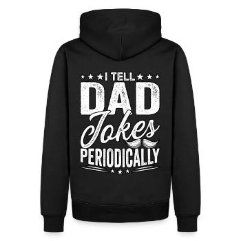 Ich erzähle regelmäßig Papa-Witze - Männer Premium Bio Hoodie - Schwarz - Hinten - Nico (187cm)