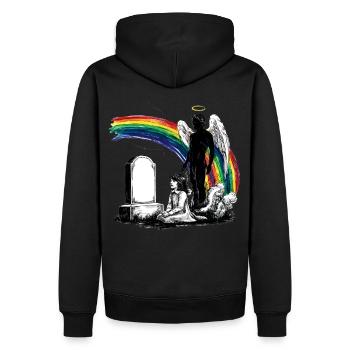 Father Daughter Mourning Grave - Men’s Premium Organic Hoodie - black - Back - Nico (187cm)