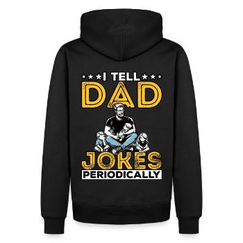 Ich erzähle regelmäßig Papa-Witze - Männer Premium Bio Hoodie - Schwarz - Hinten - Nico (187cm)