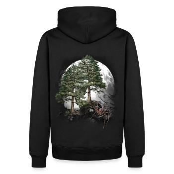 Halloween Spinne Spinnen Waldbewohner - Männer Premium Bio Hoodie - Schwarz - Hinten - Nico (187cm)