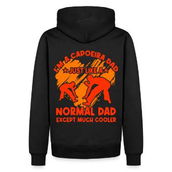 Ich bin ein Capoeira-Vater, genau wie ein normaler Vater - Männer Premium Bio Hoodie - Schwarz - Hinten - Nico (187cm)
