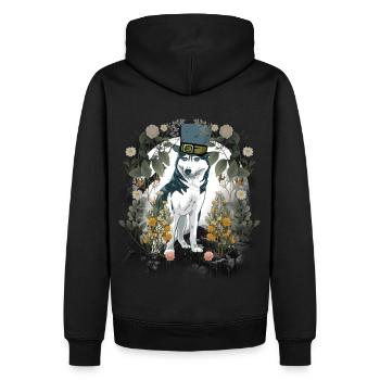 Wehrwolf Wolf Wolves Halloween Medieval Dog - Men’s Premium Organic Hoodie - black - Back - Nico (187cm)