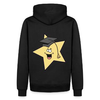 Stern Sternchen Schlau klug Studiert Student - Männer Premium Bio Hoodie - Schwarz - Hinten - Nico (187cm)