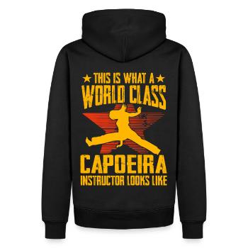 So sieht ein Weltklasse-Capoeira-Instruktor aus - Männer Premium Bio Hoodie - Schwarz - Hinten - Nico (187cm)