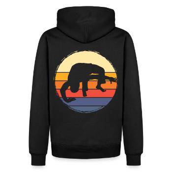 Capoeira - Sweat à capuche Premium bio Homme - noir - Dos - Nico (187cm)