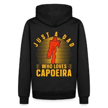 Nur ein Vater, der Capoeira liebt - Männer Premium Bio Hoodie - Schwarz - Hinten - Nico (187cm)