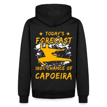 prévision du jour 100% de chance de Capoeira - Sweat à capuche Premium bio Homme - noir - Dos - Nico (187cm)