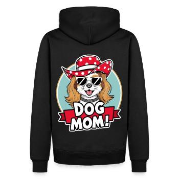 Chien mignon avec chapeau et lunettes de soleil amoureux des chiens - Sweat à capuche Premium bio Homme - noir - Dos - Nico (187cm)