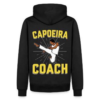 Entraîneur de Capoeira - Sweat à capuche Premium bio Homme - noir - Dos - Nico (187cm)