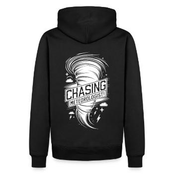 Tornade Twister Chasseur Météorologue - Sweat à capuche Premium bio Homme - noir - Dos - Nico (187cm)