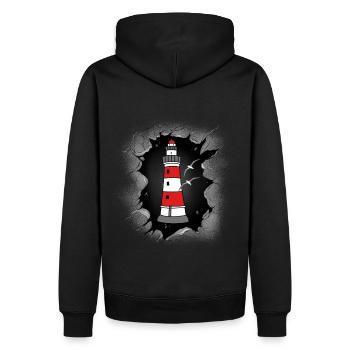 Lighthouse Coast Lighthouses - Men’s Premium Organic Hoodie - black - Back - Nico (187cm)
