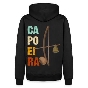 Capoeira - Sweat à capuche Premium bio Homme - noir - Dos - Nico (187cm)