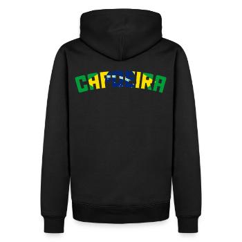 Capoeira - Sweat à capuche Premium bio Homme - noir - Dos - Nico (187cm)