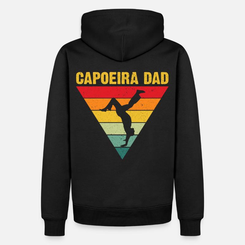 Papa capoeira - Sweat à capuche Premium bio Homme - noir