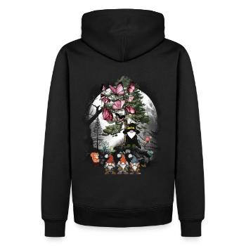 Conte de fées Conte de fées Personnage Gnome Sorcier Nain Enfant - Sweat à capuche Premium bio Homme - noir - Dos - Nico (187cm)