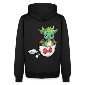 Dragon Dragon Coquille d’oeuf Hatch Bébé Enfant - Sweat à capuche Premium bio Homme - noir - Dos - Nico (187cm)