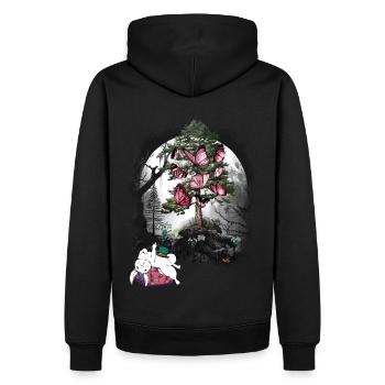 Bunny Bunnies Forest Animals Forest Nature Nature Lover - Men’s Premium Organic Hoodie - black - Back - Nico (187cm)