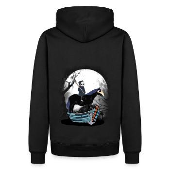 Grim Reaper Passeur Cavalier Bateau À Cheval Halloween - Sweat à capuche Premium bio Homme - noir - Dos - Nico (187cm)