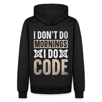 Programmierer Informatiker Computer Nerd Geschenk - Männer Premium Bio Hoodie - Schwarz - Hinten - Nico (187cm)
