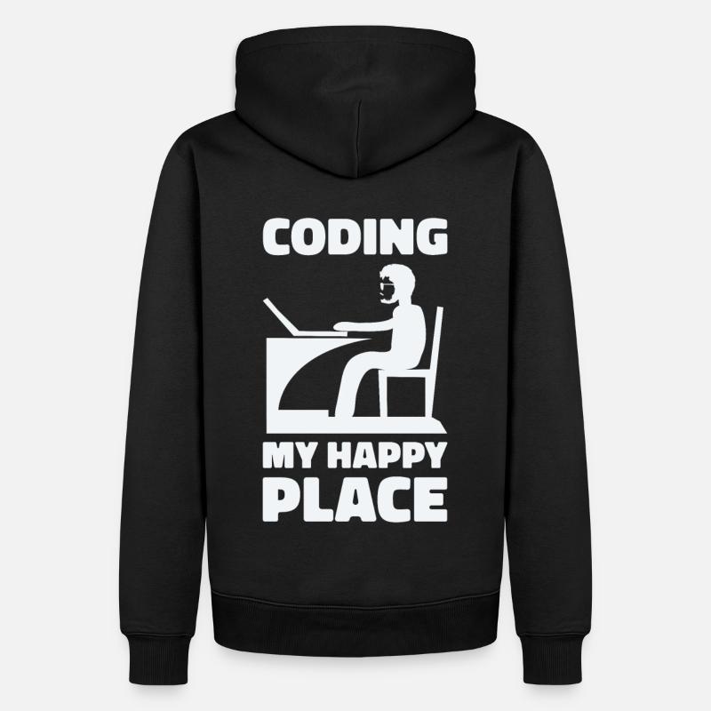 Programmierer Informatiker Computer Nerd Geschenk - Männer Premium Bio Hoodie - Schwarz