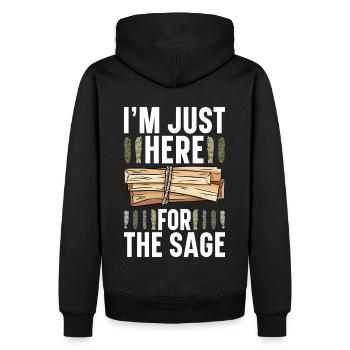 Smudging Smudge Spiritual Healing Incense - Men’s Premium Organic Hoodie - black - Back - Nico (187cm)
