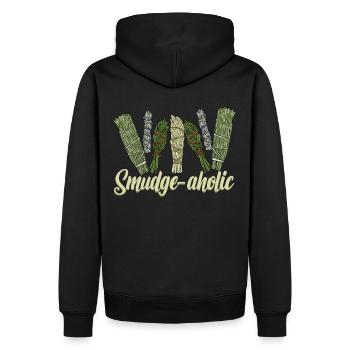 Smudging Smudge Spiritual Healing Incense - Men’s Premium Organic Hoodie - black - Back - Nico (187cm)
