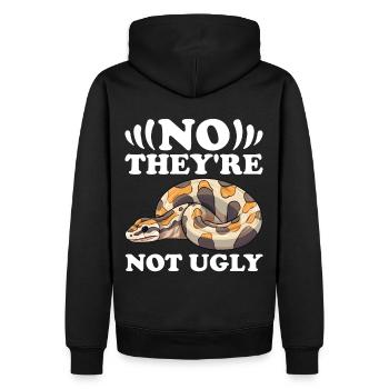 Banana Ball Python Herpetologist Coral Ball - Männer Premium Bio Hoodie - Schwarz - Hinten - Nico (187cm)