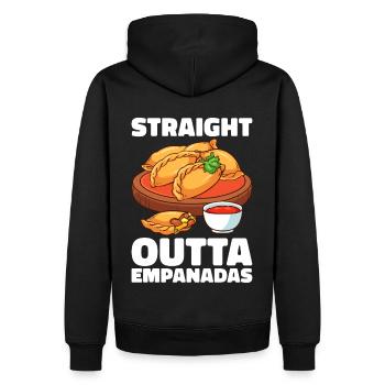 Empanada Dumpling Espagnol Mexicain - Sweat à capuche Premium bio Homme - noir - Dos - Nico (187cm)