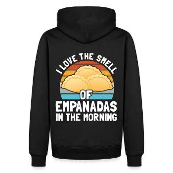 Empanada Spanische Teigtasche Mexikanisch - Männer Premium Bio Hoodie - Schwarz - Hinten - Nico (187cm)