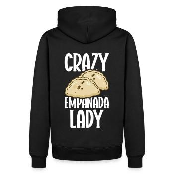 Empanada Spanische Teigtasche Mexikanisch - Männer Premium Bio Hoodie - Schwarz - Hinten - Nico (187cm)