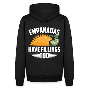 Empanada Spanische Teigtasche Mexikanisch - Männer Premium Bio Hoodie - Schwarz - Hinten - Nico (187cm)