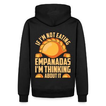 Empanada Spanische Teigtasche Mexikanisch - Männer Premium Bio Hoodie - Schwarz - Hinten - Nico (187cm)