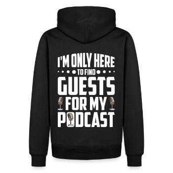 Podcast Host Podcaster Podcasting Podcast Hörer - Männer Premium Bio Hoodie - Schwarz - Hinten - Nico (187cm)