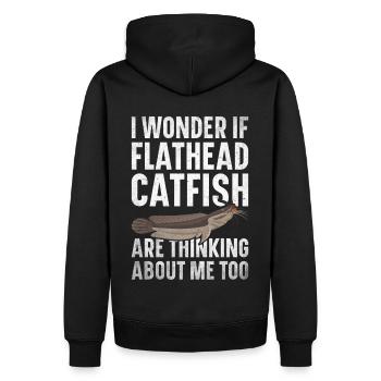 Poisson-chat pêcheur Poisson-chat Pêche au poisson-chat Pêche au poisson-chat - Sweat à capuche Premium bio Homme - noir - Dos - Nico (187cm)