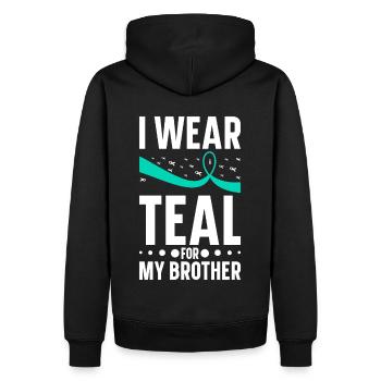 Sensibilisation à la prévention de la toxicomanie Toxicomanie - Sweat à capuche Premium bio Homme - noir - Dos - Nico (187cm)