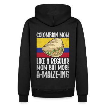 Arepa Kolumbianisches Essen - Männer Premium Bio Hoodie - Schwarz - Hinten - Nico (187cm)