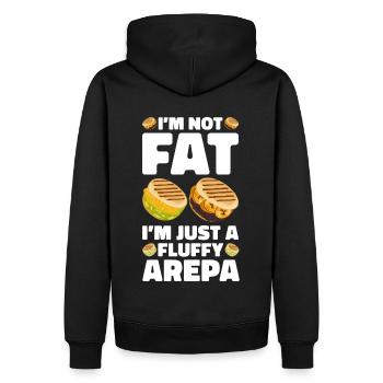 Arepa Kolumbianisches Essen - Männer Premium Bio Hoodie - Schwarz - Hinten - Nico (187cm)