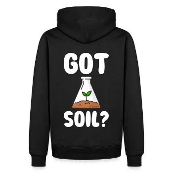 Pédologue Agronome - Sweat à capuche Premium bio Homme - noir - Dos - Nico (187cm)