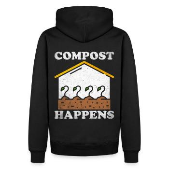 Pédologue Agronome - Sweat à capuche Premium bio Homme - noir - Dos - Nico (187cm)