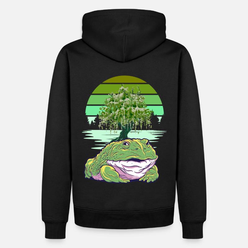 Grenouille Grenouilles Crapauds Crapauds - Sweat à capuche Premium bio Homme - noir