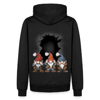Nains, Nains, Gnomes, , , Contes de fées, Enfant - Sweat à capuche Premium bio Homme - noir - Dos - Nico (187cm)