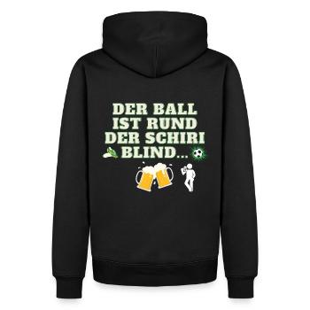 Fußball Spruch - Männer Premium Bio Hoodie - Schwarz - Hinten - Nico (187cm)