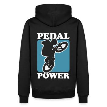 BMX Freestyle Biker Bike Fahrrad BMX Fahrer - Männer Premium Bio Hoodie - Schwarz - Hinten - Nico (187cm)