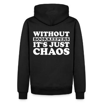 Buchhaltung Finanzbuchhalter Buchhalter Beruf - Männer Premium Bio Hoodie - Schwarz - Hinten - Nico (187cm)