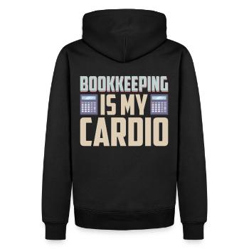 Buchhaltung Finanzbuchhalter Buchhalter Beruf - Männer Premium Bio Hoodie - Schwarz - Hinten - Nico (187cm)