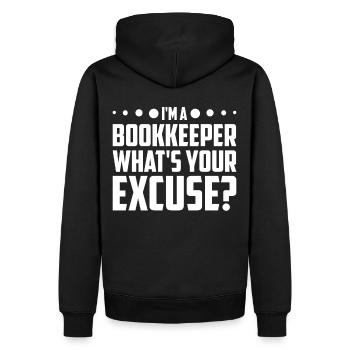 Buchhaltung Finanzbuchhalter Buchhalter Beruf - Männer Premium Bio Hoodie - Schwarz - Hinten - Nico (187cm)